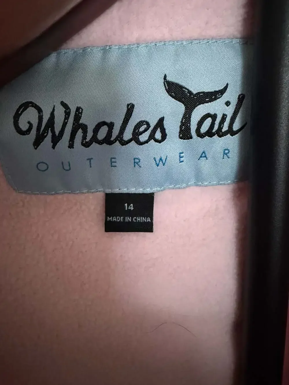 Whales Tail Outerwear Pink Hooded Jacket Size 14